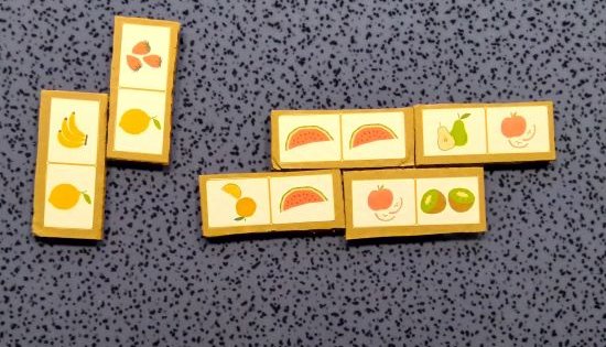 Sensory education with food domino